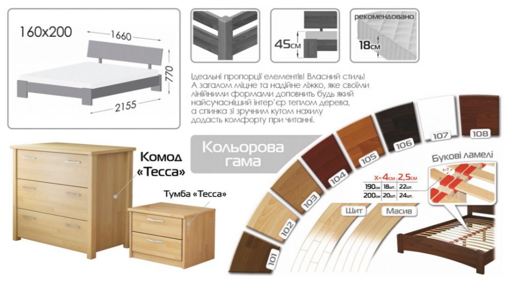 Ліжко двоспальне "ТИТАН"